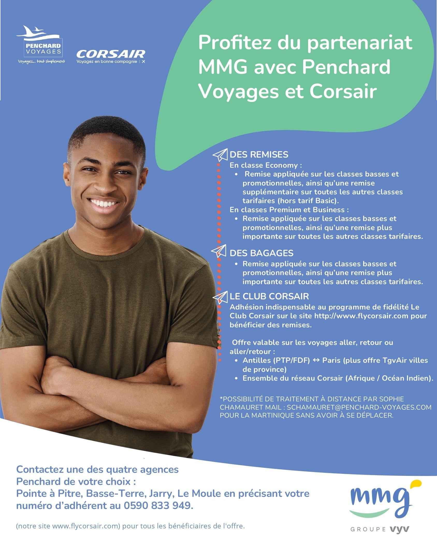 Partenariat Corsair et Agence Penchard Voyages